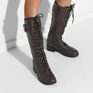 Women's Knee High Riding Combat Boots